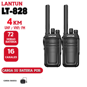 Radio walkie Talkie lantun LT-828 (2 Radios) Alcance 4 Km