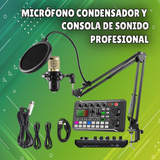 CONSOLA DE SONIDO F998 + MICROFONO CONDENSADOR🎙️