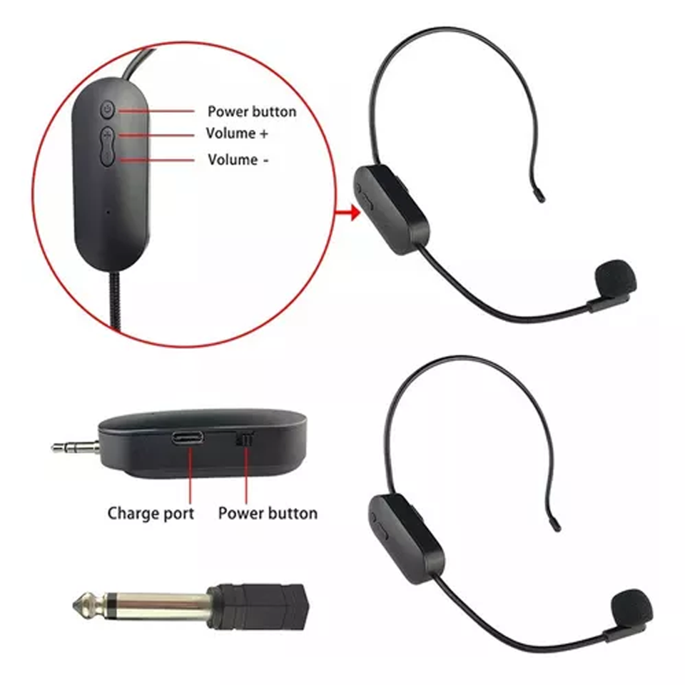 Microfono Inalambrico TIPO VINCHA - DUAL