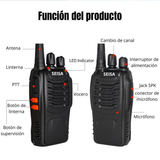 Radio walkie Talkie Seisa ST B888S (2 Radios) Alcance 4 Km