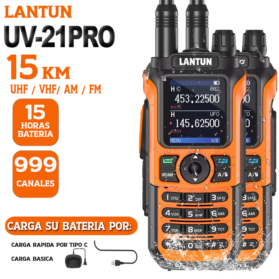 WALKIE TALKIE UV 21 PRO LANTUN DE LARGA ALCANCE