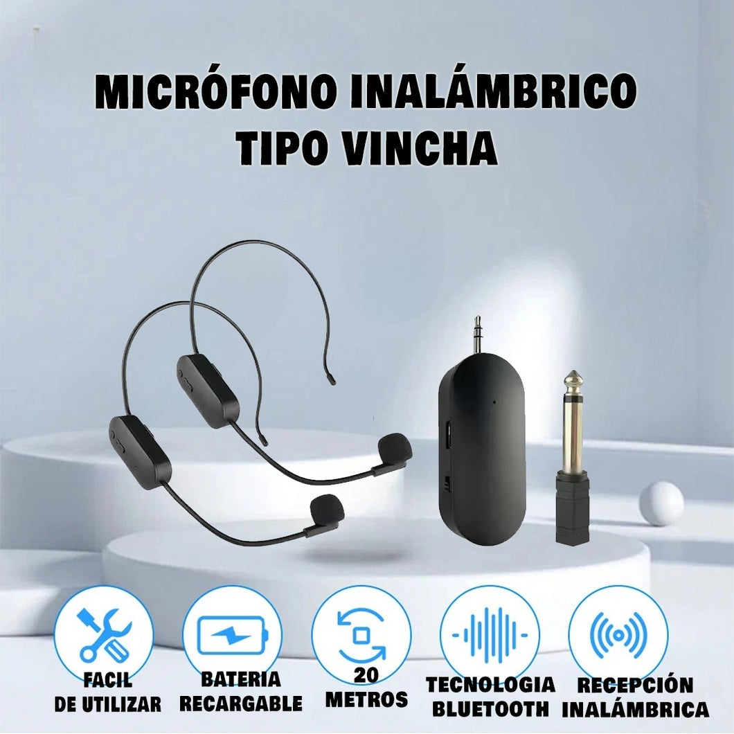 Microfono Inalambrico TIPO VINCHA - DUAL