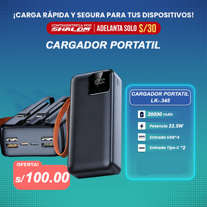 Bateria externa - Power Bank 30000mAh