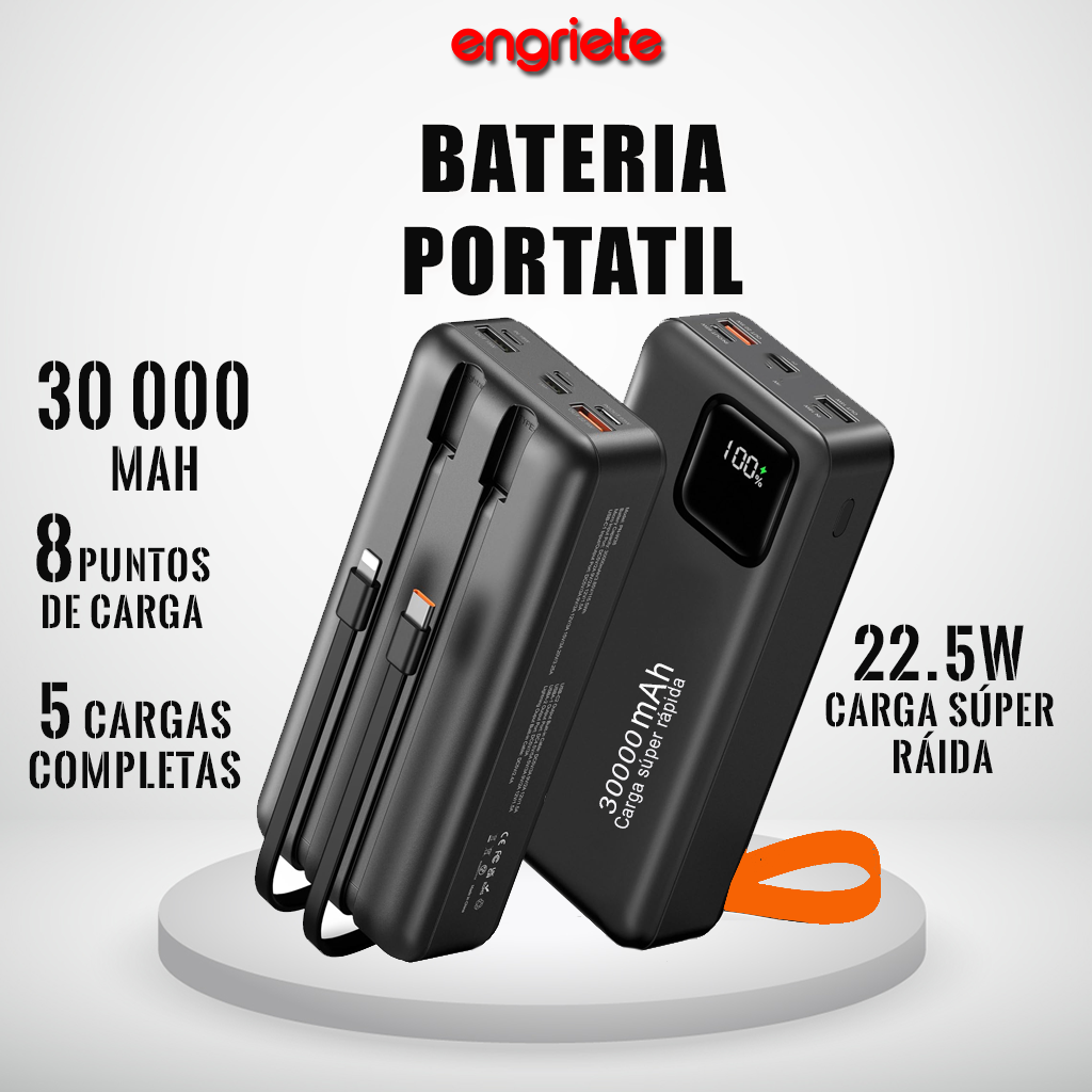 Bateria externa - Power Bank 30000mAh