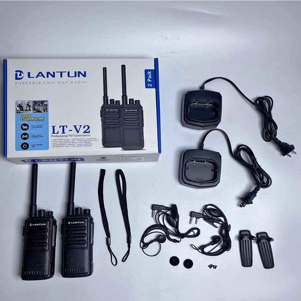 Radio walkie talkie LANTUN LT V-2  (2 Radios) Alcance promedio 5KM