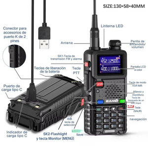 RADIO WALKIE TALKIE UV-5RH - ALCANCE 10KM
